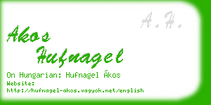 akos hufnagel business card